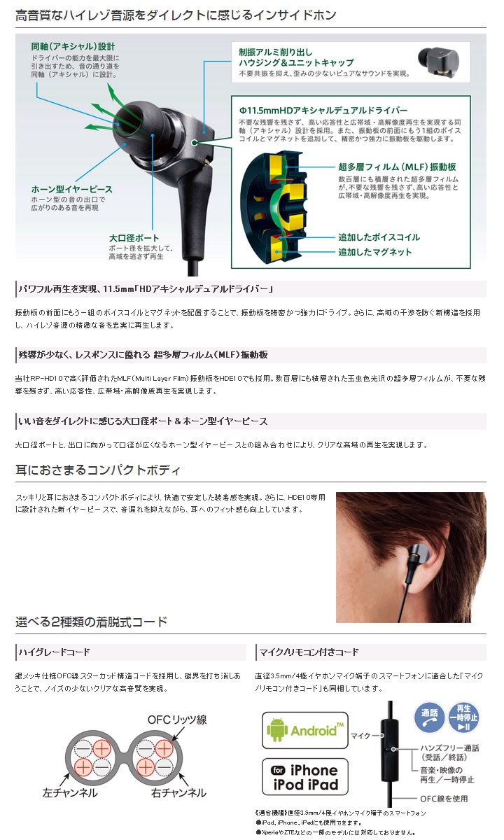 正規品お得 [予約]RP-HDE10-S パナソニック ハイレゾ音源再生対応 高