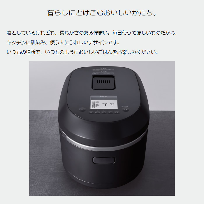 ガス炊飯器 Rinnai リンナイ 都市ガス用 5.5合炊き 直火匠 マット