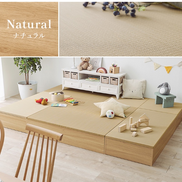 収納式 小上がり畳 60×60cm 高さ25cm 畳付き収納スツール 正方形 畳スツール ベンチ 畳ベッド 収納スツール 収納ボックス い草 萩原 ブラック | HAGiHARA | 16