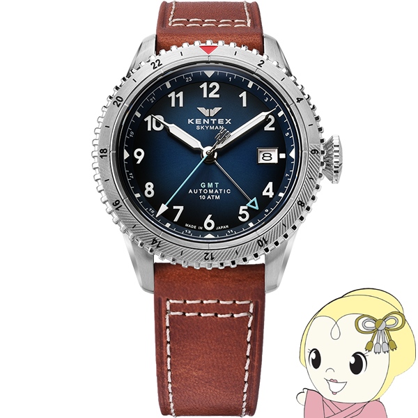 KENTEX ����ƥå��� �������ޥ�GMT ��ư���� �ӻ��� ���  SEIKO���ࡼ�֥��� �ۥ饤����֥롼  S809M-02