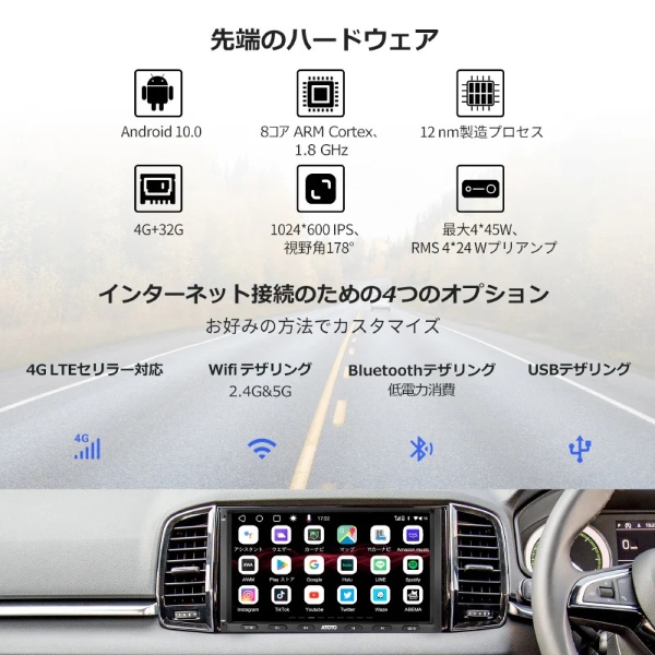 ATOTO カーナビ S8G2A74MS 7インチ 4G+32G 2DIN カーナビゲーション