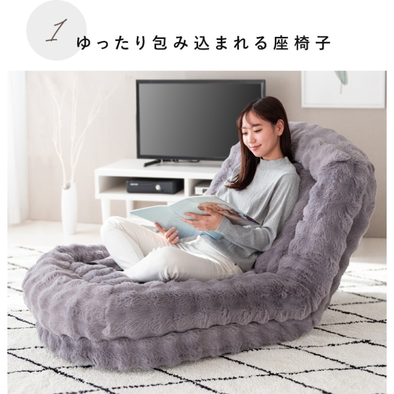 ふわとろソファベッド Foure フール ソファベッド マイクロファイバー ポケットコイル コンパクトサイズ ストライプ SF-1400C グレージュ_2