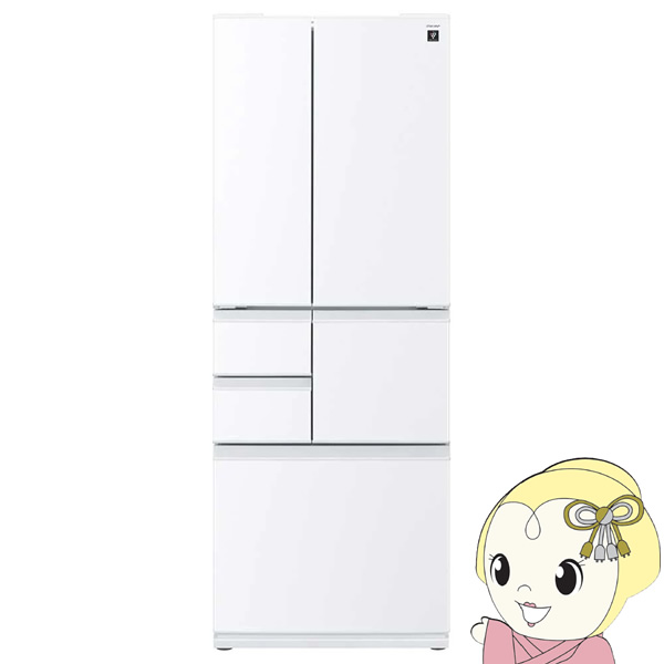 [�\�� ��1-2�T�Ԉȍ~]�①�Ɂy�W���ݒu��zSHARP �V���[�v 502L 6�h�A �u���X�g�z���C�g SJ-FF50R-W