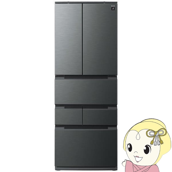 �①�� �y�W���ݒu��z �V���[�v SHARP 429L ��65cm �t�����`�h�A�i�ω��J���j 6�h�A �_�X�N�_�[�N���^�� SJ-MF43P-H