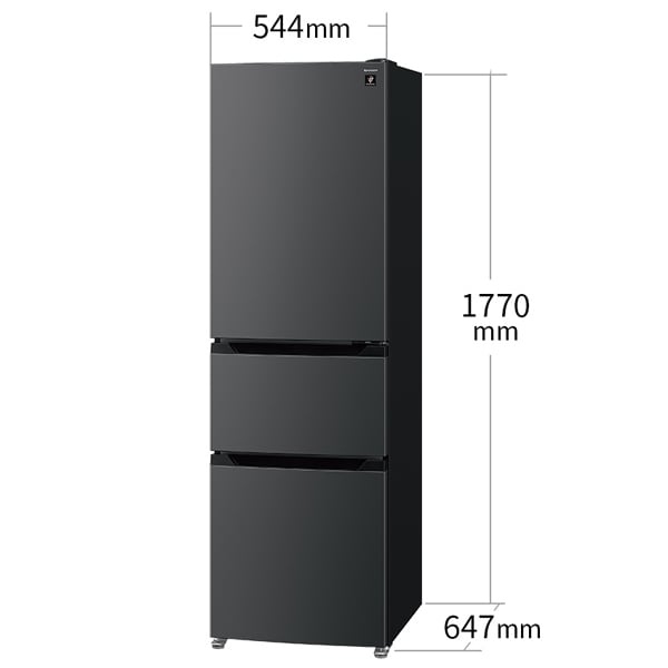 [予約 約2-3週間以降]冷蔵庫 【標準設置費込】 シャープ SHARP 317L 幅54.4cm 右開き 3ドア プラズマクラスター マットグレーSJ-PT32P-H ぎおん | SHARP | 03