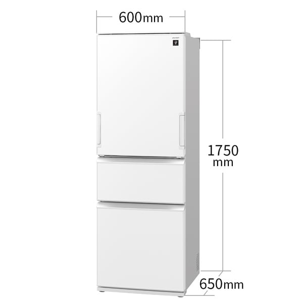 [予約 約2-3週間以降]冷蔵庫 【標準設置費込】 シャープ SHARP 374L 幅60cm どっちもドア 3ドア シルキーマットホワイト SJ-PW37P-W ぎおん | SHARP | 03
