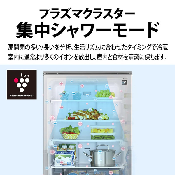 冷蔵庫【標準設置費込】SHARP シャープ 455L 5ドア どっちもドア カームマットシルバー SJ-XW46P-S ぎおん | SHARP | 01