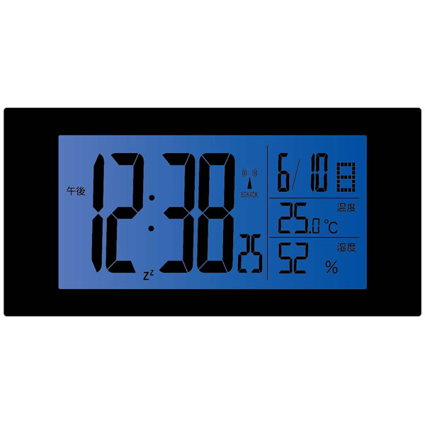 置き時計 デジタル ノア精密 MAG 電波 温度 湿度 カレンダー ウッドライン バックライト　スヌーズ機能付き 木目調　おしゃれ T-743BR-Z｜gion｜03
