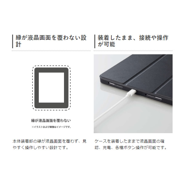 タブレットケース エレコム iPad Pro 11inch フラップケース Apple Pencil収納 スリープ対応 ブラック TB-A22PMSABK｜gion｜06