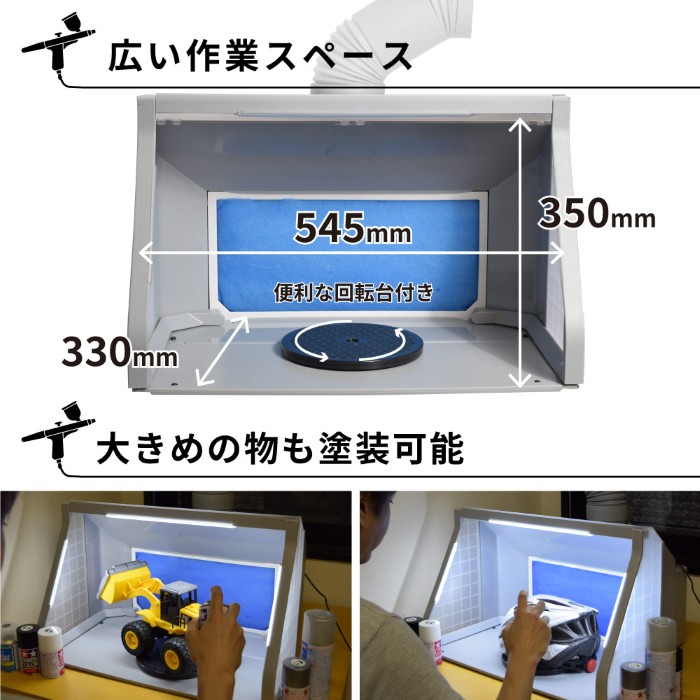 メーカー直送】サンコー LEDライト付パワフルファン塗装ブース