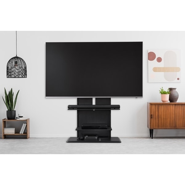 テレビ台 スタンドタイプ UTS-900R-BO ブラックオーク IRIS OHYAMA（アイリスオーヤマ） スタンドテレビ台 UTS-900R-BO