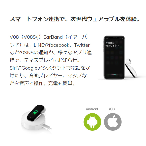 得価超激安 CAVOSMART ＥａｒＢａｎｄ ［２〜３日］ V08S/J/BK コジマ