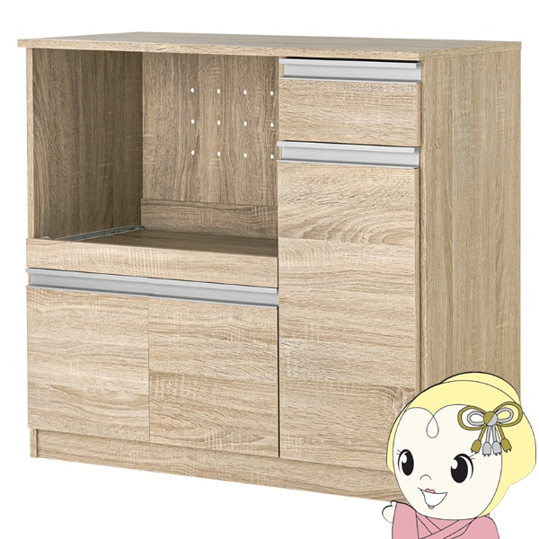 キッチンカウンター VKC-7150 収納棚 食器棚 リビング 台所 キャビネット チェスト 棚 収納 整理 扉付き 便利 ナチュラル | HAGiHARA