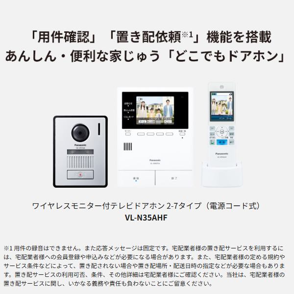 【未使用】パナソニック Panasonic VL-N35AHF テレビドアホン【ハンズクラフト佐賀】 テレビドアホン VL-N35AHF Panasonic｜パナソニック 通販