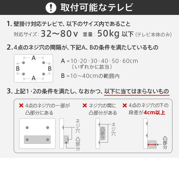 テレビ台 WALLインテリアテレビスタンドV3 ロータイプ 32〜80v対応 壁寄せテレビ台 ホワイト EQUALS イコールズ | EQUALS | 06