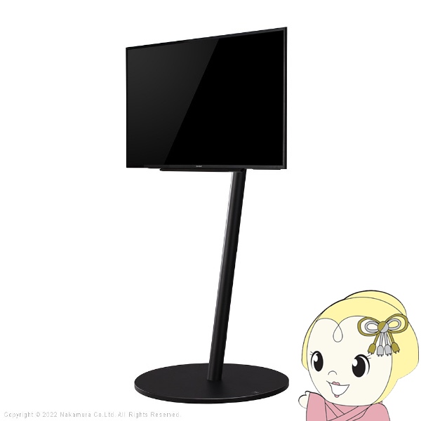 テレビ台 WALLインテリアテレビスタンドA2 ロータイプ キャスターベース 24〜55v対応 小型 自立型  薄型ベース キャスター付き ブラック | EQUALS