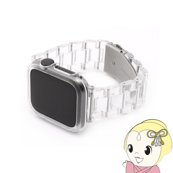 Yahoo! Yahoo!ショッピング(ヤフー ショッピング)WEARPLANET Apple Watch 41mm用保護ケース付きクリアチェーンバンド クリア WP23104AW