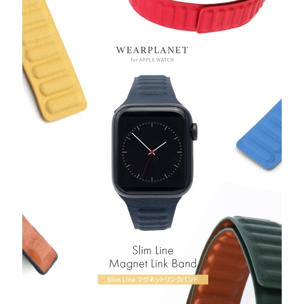 WEARPLANET Apple Watch 41 40 38mm用Slim Line マグネットリンクバンド Deep Black WP23199AWBK ディープブラック｜gion｜02