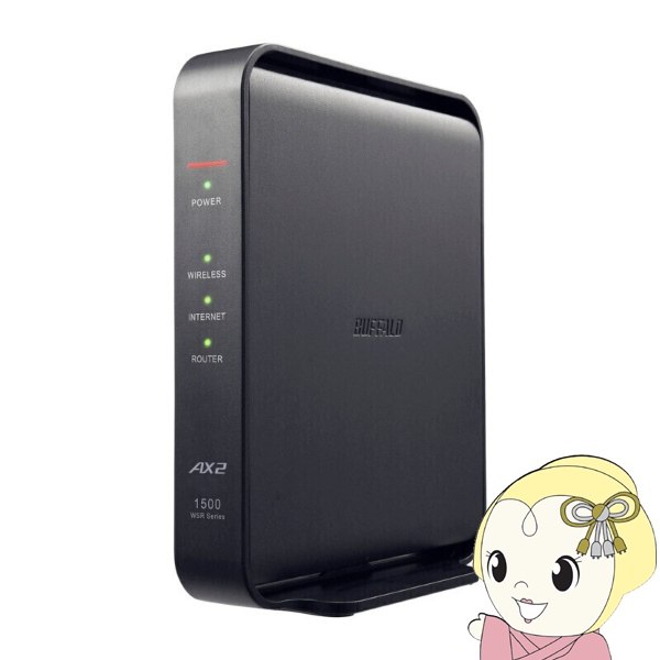 obt@[ BUFFALO Wi-Fi 6(11ax)ΉWi-Fi[^[ 1201+300Mbps AirStation WSR-1500AX2L Gg[f