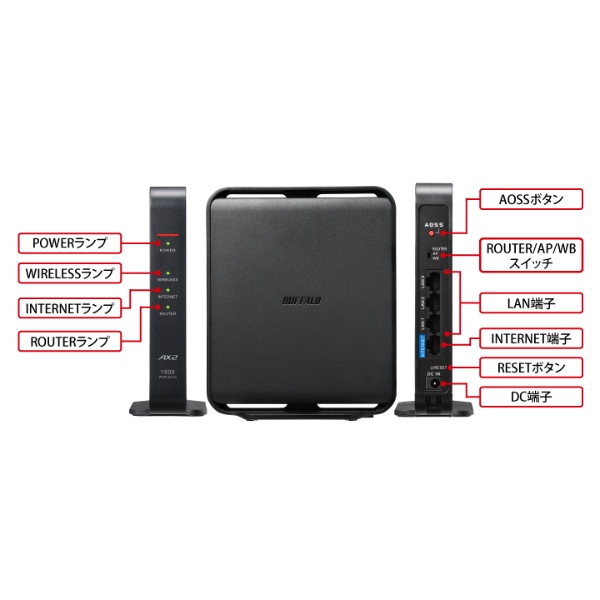 BUFFALO（バッファロー） BUFFALO Wi-Fi 6(11ax)対応Wi-Fiルーター