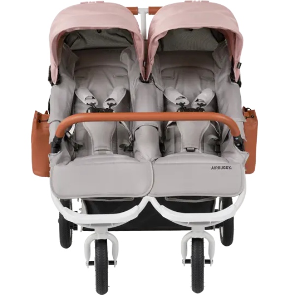 二人乗り用ベビーカー 双子 バギー 新生児 A型 エアバギー ココダブル EX フロムバース サーモンベリー AIRBUGGY COCO DOUBLE EX FROM BIRTHの画像