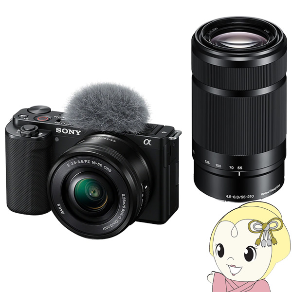 デジタルカメラ SONY ソニー VLOGCAM ZV-E10Y ダブルズームレンズキット [ブラック] ZV-E10Y-B