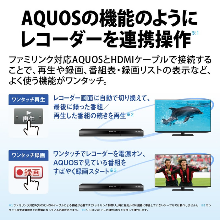 ブルーレイレコーダー SHARP シャープ AQUOS アクオス 2TB 2B-C20GW1/srm | SHARP | 02