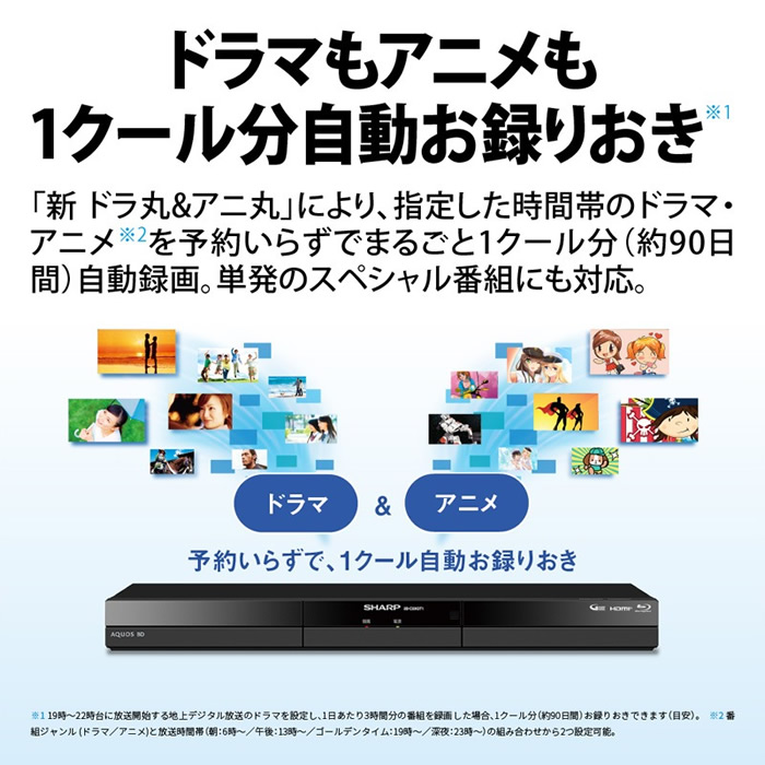ブルーレイレコーダー SHARP シャープ AQUOS アクオス 2TB 2B-C20GW1/srm | SHARP | 05