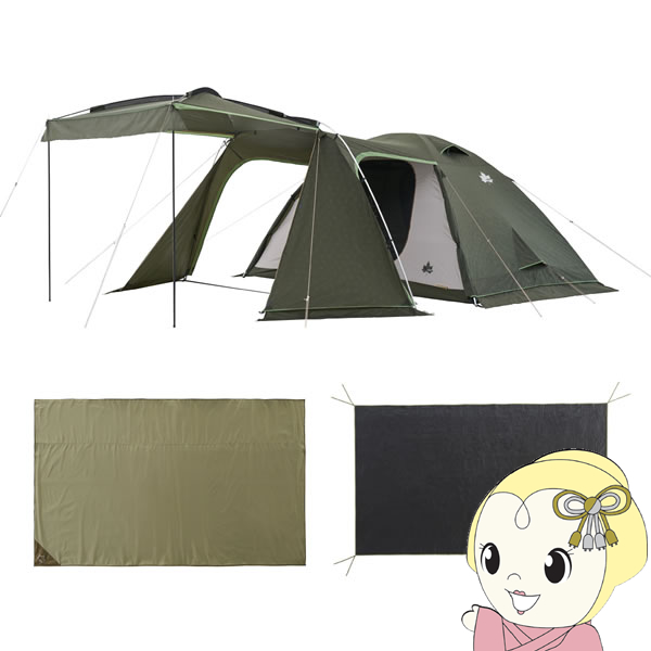 テントセット テントマット＆シート ロゴス LOGOS neos PANEL Breeze 2ルーム WXL セット-BC 大人4人子2人 srm