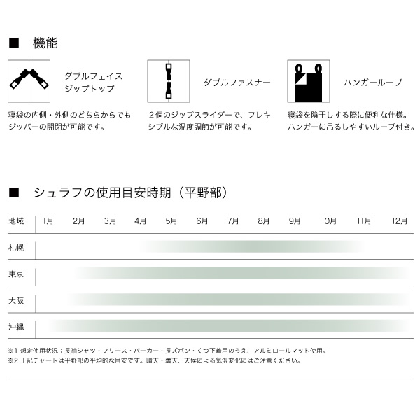 シェラフ 寝袋 丸洗い スランバーシュラフ 2 キャンプ シュラフ 車中泊