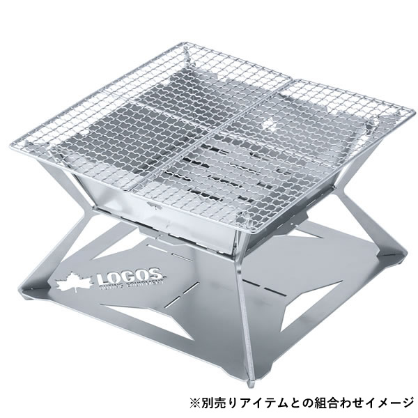 在庫限り　【ロゴス 正規販売店】焚火台  グリル ロゴス LOGOS the ピラミッドマスターSOLO ソロ ステンレス鋼板製 アウトドア キャンプ LOGOS（ロゴス） 【ロゴス 正規販売店】焚火台 グリル LOGOS the