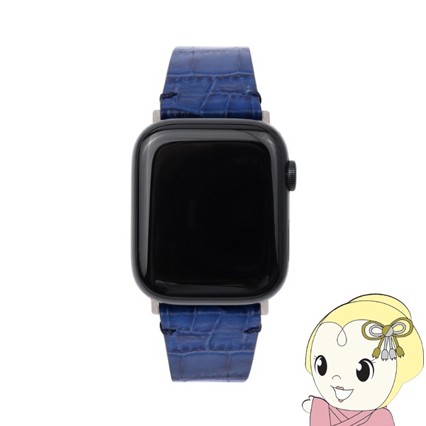 アップルウォッチ用 イタリアンレザーバンド ベルト Apple Watch 49  45  44  42mm ABBI SIGNATURE LIPARI アビー シグネチャ ネイビー/srm｜gioncard