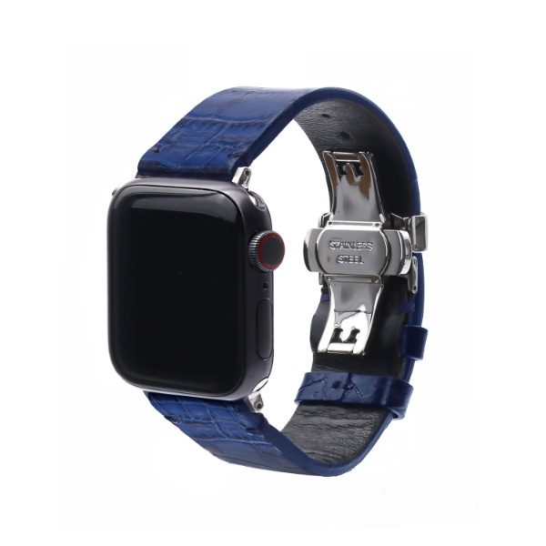 アップルウォッチ用 イタリアンレザーバンド ベルト Apple Watch 49  45  44  42mm ABBI SIGNATURE LIPARI アビー シグネチャ ネイビー/srm｜gioncard｜08