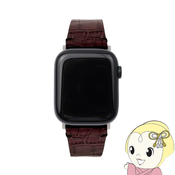 アップルウォッチ用 イタリアンレザーバンド ベルト Apple Watch 49  45  44  42mm ABBI SIGNATURE LIPARI ダークブラウン/srm