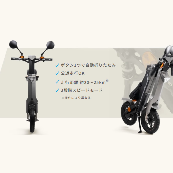 電動バイク 原付バイク 公道走行可 EV 折りたたみ電動スクーター AK-1 1年間保証  グレー AK-1-GY/srm |  | 02