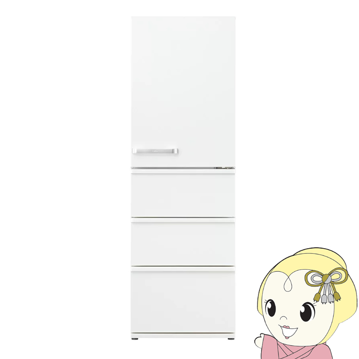 [予約]冷蔵庫 AQUA アクア 右開き 458L 4ドア ミルク AQR-46P-W