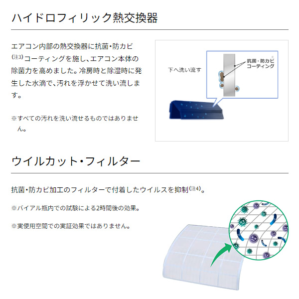 エアコン 富士通ゼネラル ルームエアコン ノクリア Cシリーズ 14畳用 単相100V ホワイト コンパクトモデル AS-C404R-W/srm | 富士通 | 02