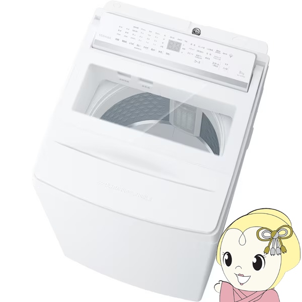 [�\�� 7/1�����\��ȍ~]�S��������@�y�W���ݒu��z���� TOSHIBA ����8kg ZABOON �U�u�[�� �t�̐�܁E�_��܎������� �O�����z���C�g AW-8DPB6-W/srm
