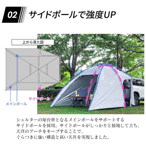 カーサイドシェルター AXZES 三金商事 Mitsukin AXS-CS01/srm｜gioncard｜06