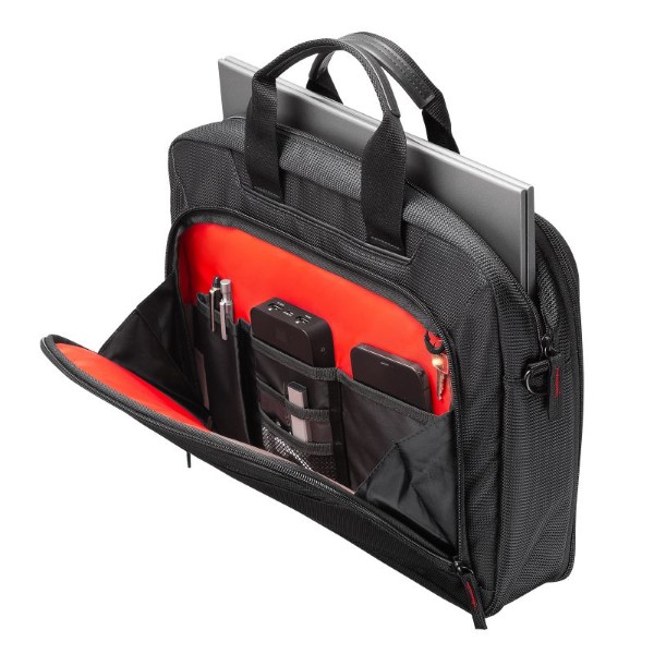 PCバッグ マチ拡張 14インチワイド サンワサプライ BAG-W3BK/srm | SANWA SUPPLY | 01