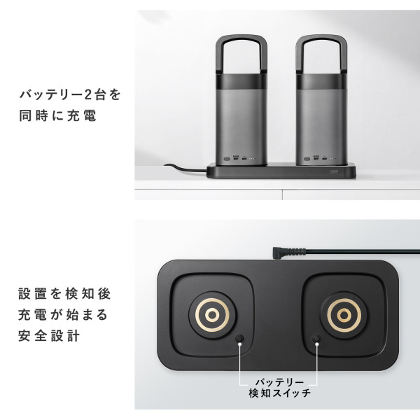 モバイルバッテリー USB PD対応ハンドル一体型 67000mAh サンワサプライ PD90W 高速充電  PSE認証済み BTL-RDC36/srmの画像