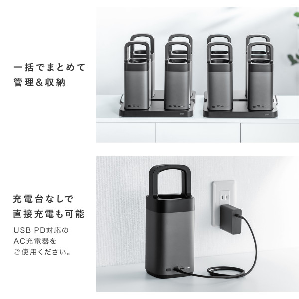 モバイルバッテリー USB PD対応ハンドル一体型 67000mAh サンワサプライ PD90W 高速充電  PSE認証済み BTL-RDC36/srmの画像