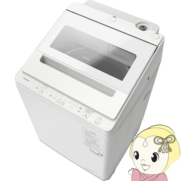 ����@ ���� HITACHI �S��������@ �r�[�g�E�H�b�V�� ����10.0kg �ȈՊ����i�����@�\�j �z���C�g BW-V100K-W/srm