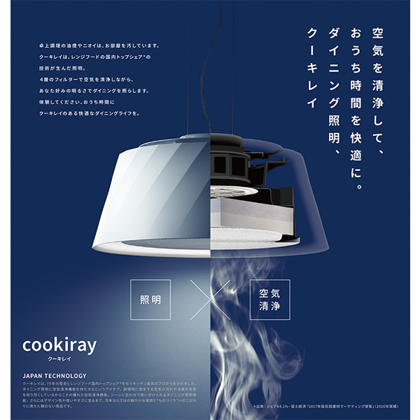 LEDペンダントライト 富士工業 空気清浄機付 FUJIOH クーキレイ