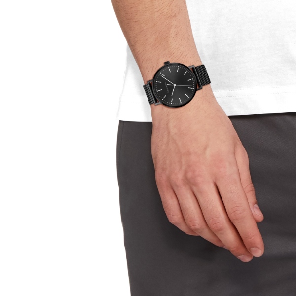 【正規品】カルバンクライン Calvin Klein 25200046 腕時計 ブラックサンレイダイヤル モダン メッシュブレスレット メンズ/srm｜gioncard｜04