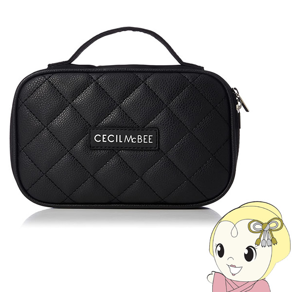 セシルマクビー CECIL McBEE STYLISH POUCH SERIES スクエアポーチM ブラックキルト　CM121060-BK｜gioncard