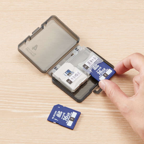 ELECOM エレコム SDカードケース SD microSD カード ケース 4枚 収納 CMC-06NMC4｜gioncard｜07