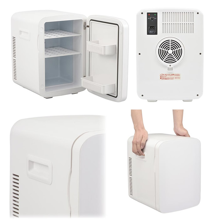 オーム電機 電子式保冷保温ボックス 13リットル COK-R136-W ホワイト ペルチェ式 AC100V、DC12V対応 オールシーズン使用可能/srmの画像