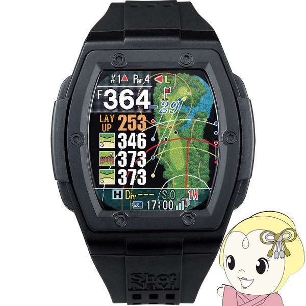 GPSゴルフナビ ゴルフGPSウォッチ テクタイト ショットナビ Shot Navi CREST II クレスト2 CREST2 ブラック 腕時計型  日本製/srm