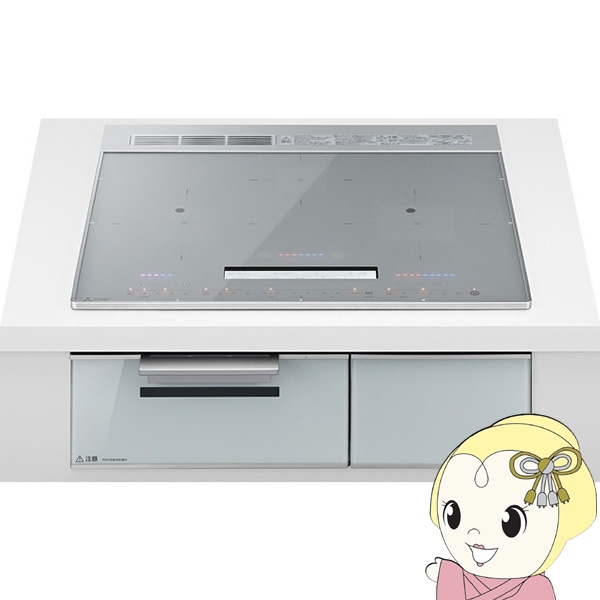 三菱電機 - ビルトはたご屋IH煮炊き暖房器 CROSS+TOP続きもの 単相200V 3口IH 幅60糎しろがね色 CS-R8A6-S/srm